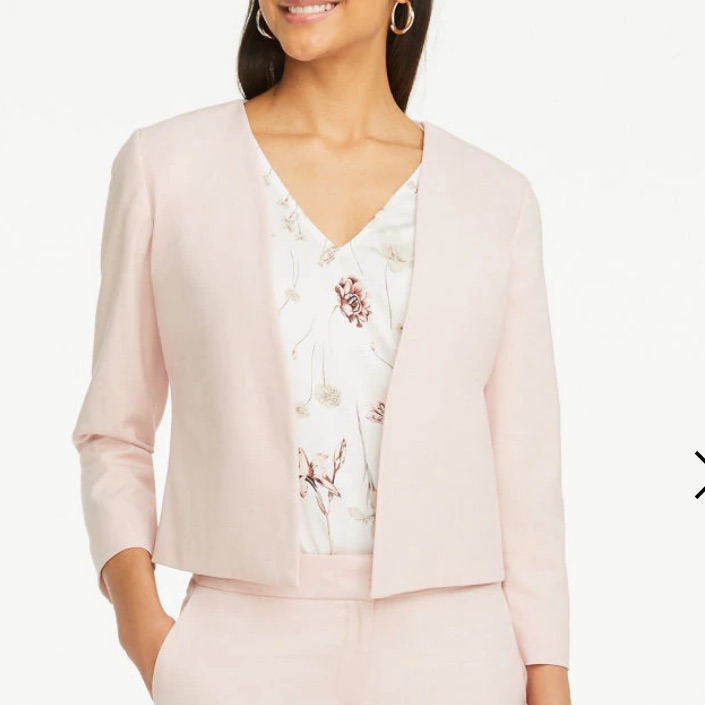 Pink Collarless Jacket